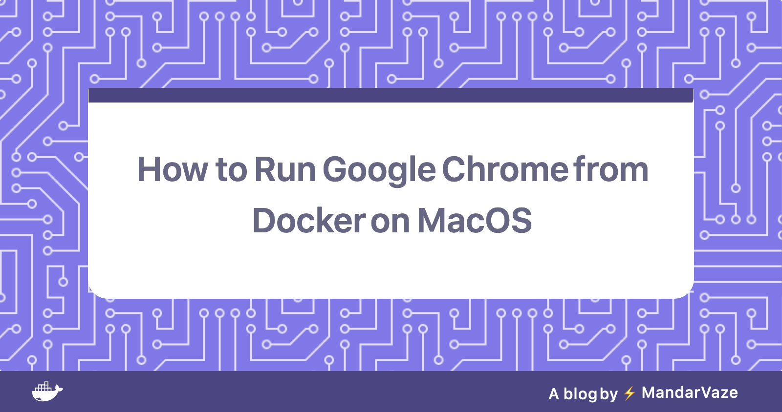 How to run Chrome from Docker in macOS - Learn. Share. Improve